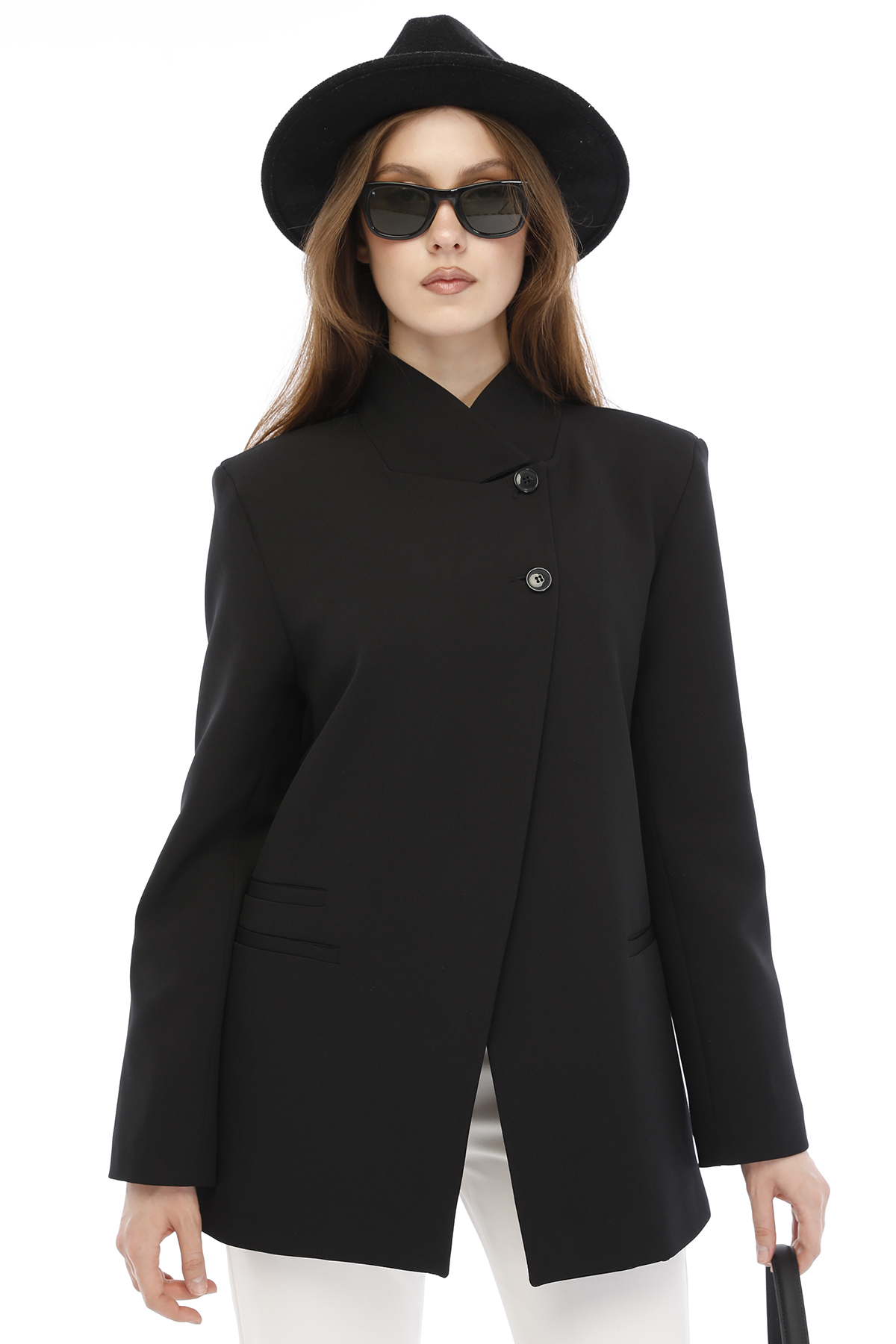 Temiz Kesim Asimetrik Blazer — görsel 5