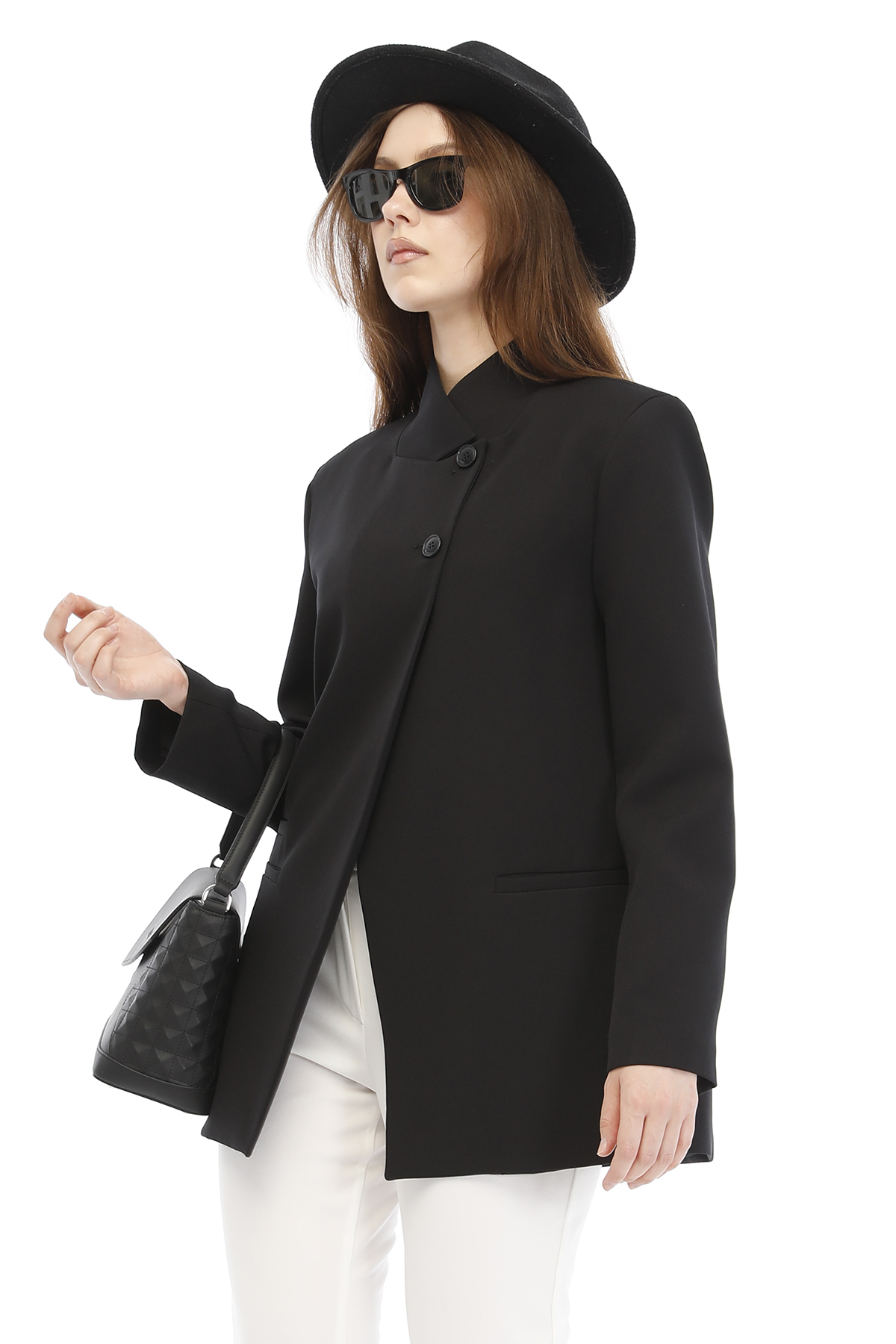 Temiz Kesim Asimetrik Blazer — görsel 4